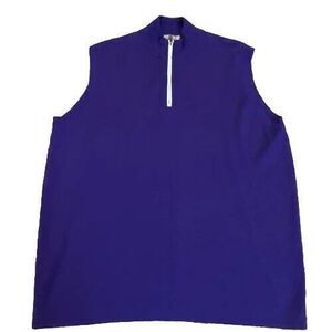 Peter Millar L Purple Sweater Vest Embroidered Medalist Luxury Golf Wool Blend